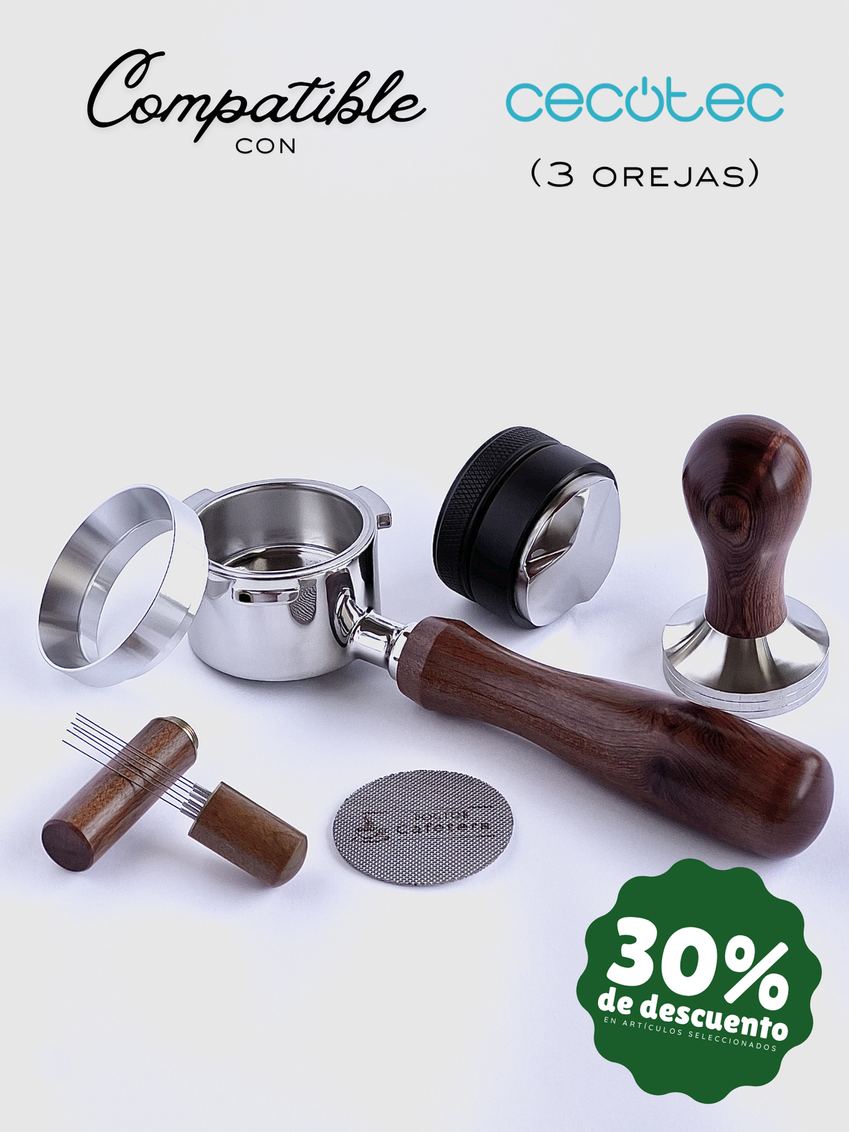 Kit de iniciação ao expresso de 51mm compatível com Cecotec