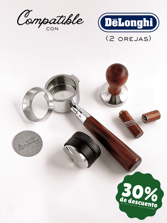 Kit de iniciación al espresso de 51mm compatible con De’Longhi (2 orejas)