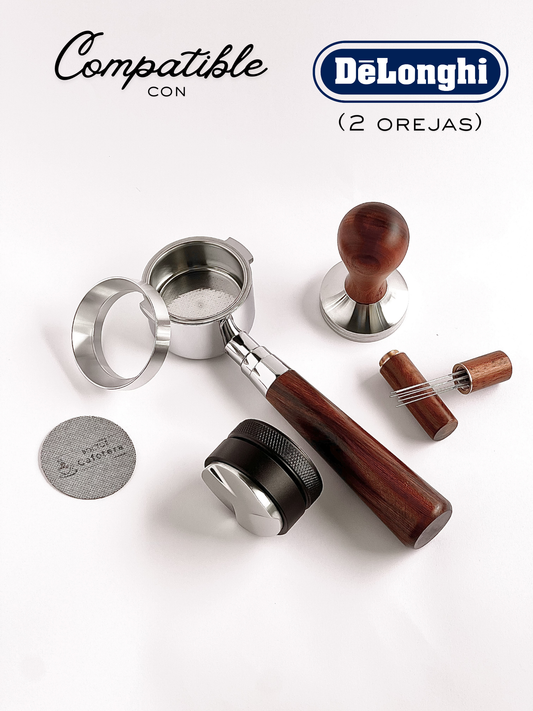 Kit de iniciación al espresso de 51mm compatible con De’Longhi (2 orejas)