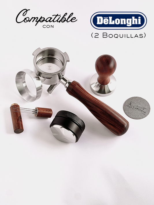 Kit de iniciación al espresso de 51mm compatible con De’Longhi (2 boquillas)