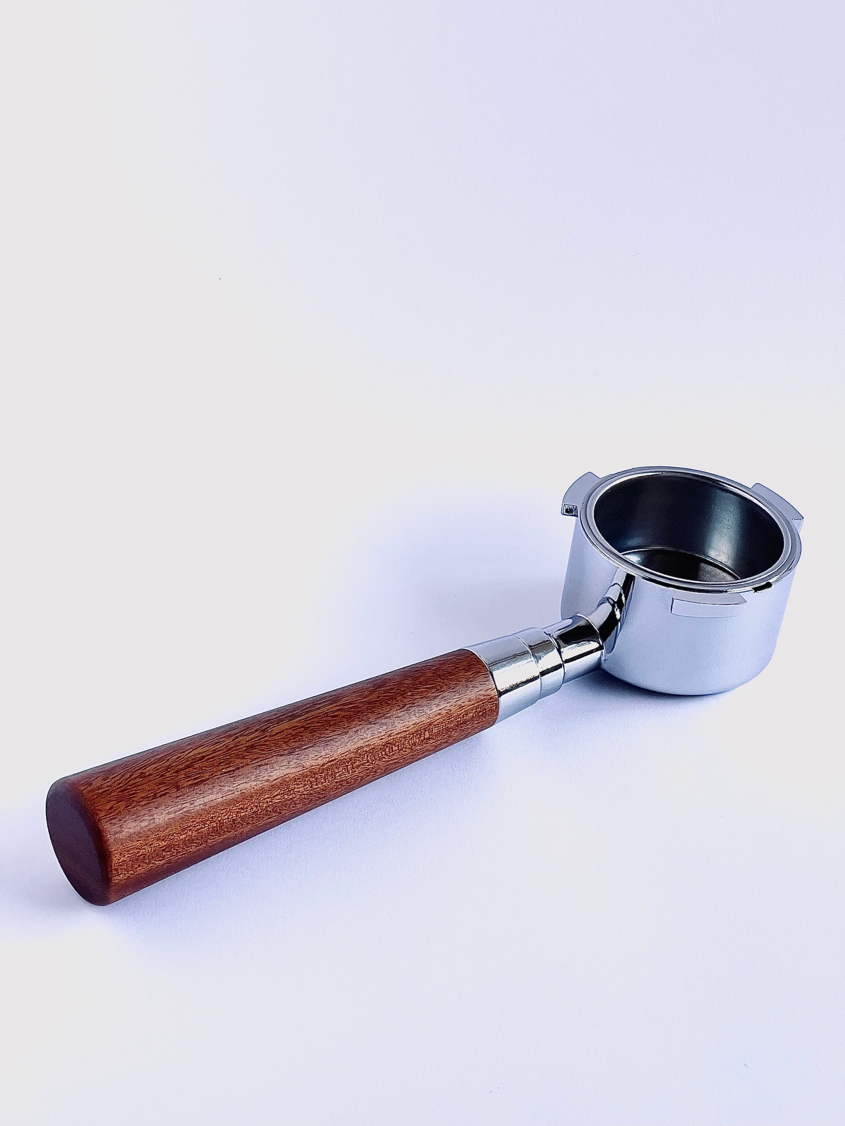 Portafiltro Senza Fondo 51mm Con 2 Orecchie E Cestello In Acciaio Inossidabile - Manico In Legno Di Sequoia, Per Macchina Da Caffè - 3