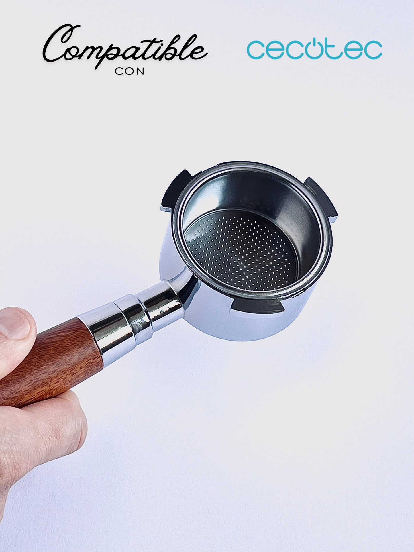 Portafiltro sin fondo de 51mm compatible con Cecotec